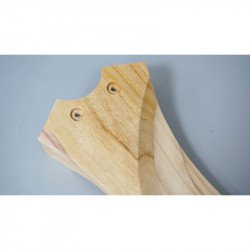 Ventilador de techo, Geronimo BK-SW, 223cm, DC, aspas madera clara/ cuerpo cromado, wifi, termostato, Klassfan.