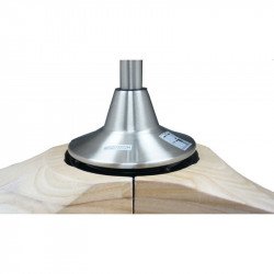 Ventilador de techo, Geronimo BK-SW, 223cm, DC, aspas madera clara/ cuerpo cromado, wifi, termostato, Klassfan.