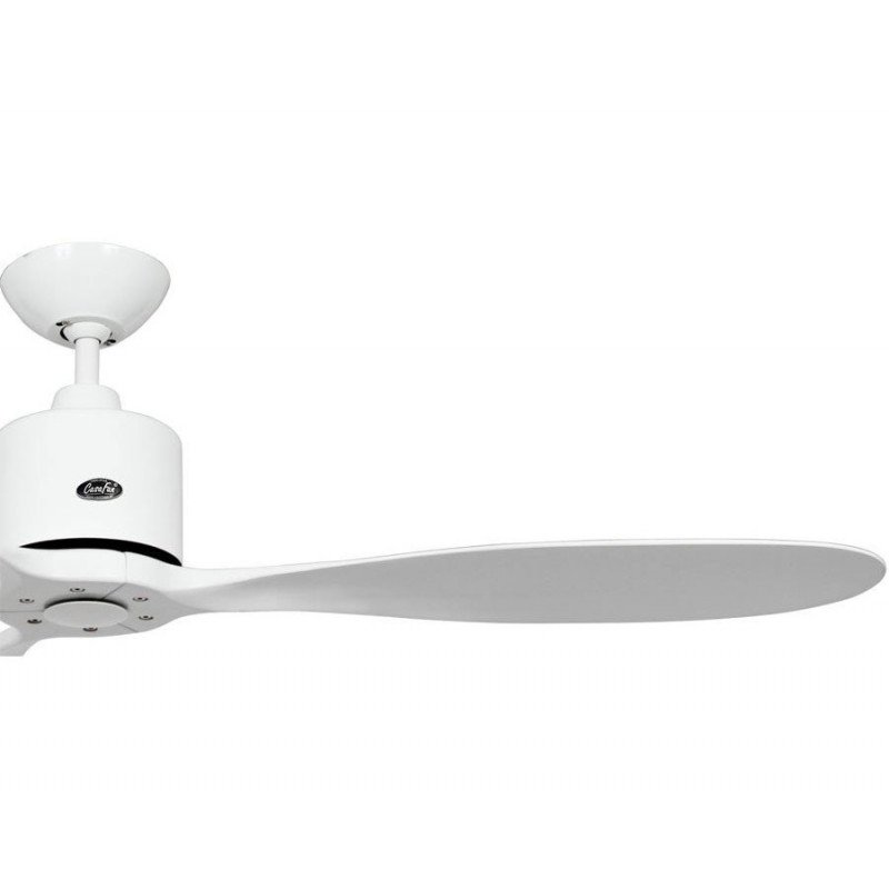 Ventilador de techo DC, moderno 132 cm blanco, aspas de nogal y blanco, mando, CASAFAN Eco Aeroplan BN