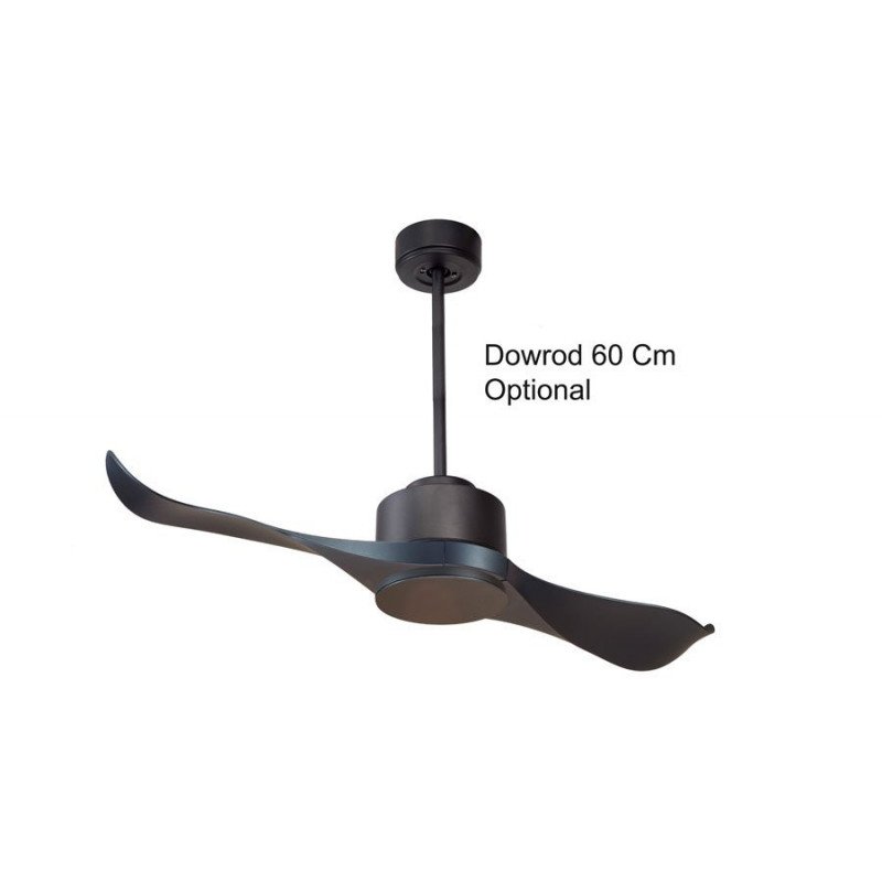 Modulo de Klassfan. Ventilador de techo super desestratificador- 106 cm- Wi-Fi y termostato- Gris basalto/Negro y aspas ABS colo