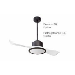 Modulo de Klassfan. Ventilador de techo super desestratificador- Con luz LED 106 cm- Wi-Fi y termostato- Gris basalto/Negro y as
